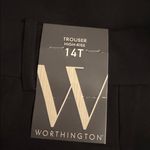 Worthington  Black High-Rise Modern Trouser Pants 14 Tall 14T NWT Photo 2