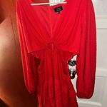 VICI Bold Red Side Cut Out Ring Accent Mini Dress XL Photo 4