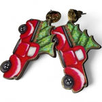 None 🎄Christmas Festive Red Car Earrings Photo 0