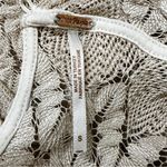 Free People  Simone Crochet Lace Neutral Combo Bell Sleeves Dress, Sz Small Photo 11