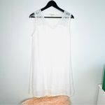 indigo. ROSE Summer dress white with sheer lace top lined Photo 2