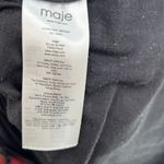 Maje Royani Jacquard Dress Fit & Flare Long Sleeve Red Black Size 1 US Small Photo 16