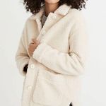 Madewell Sherpa Walton Shirt Jacket in Cream Size XS Photo 0