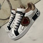 Dolce & Gabbana  calfskin portofino embroidery Embellished Sneakers Photo 4