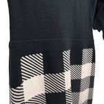 Ralph Lauren Lauren  Womens Check Knit Mini Sweater Dress Black Ivory XS Preppy Photo 6
