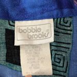 Bobbie & Brooks Vintage 1980’s Bobbie Brooks Abstract Print Button Up Shirt Blue Medium Photo 3