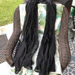 Black Embroidered Lace Shawl Scarf 40”x88” Photo 4