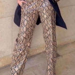 ZARA  Faux Leather High-rise Snake Print
Pants(Size XS) Photo 0