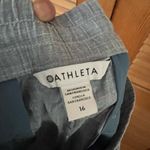 Athleta  Retreat 100% Linen Wide Leg Pant in blue size 16 NWT Photo 5