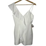 Mac Duggal  Women's Ieena Asymmetrical Ruffle Mini Cocktail Dress Size 2 Photo 3
