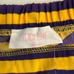 Peach Love California LSU purple and gold stripped shorts Photo 1