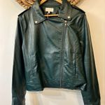 VICI NWT Skies Are Blue Faux Leather Biker Leather Jacket Jade Green Size XL Photo 6