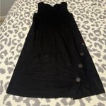 Christopher & Banks  Black Mini Dress with Button Detail Photo 0