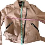 Urban Retro faux leather‎ suede moto jacket coat Tan Size M Photo 7