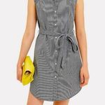 frame denim Frame Black Gingham Belted Button Front Shirt Dress Sz XS Photo 0