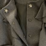 Erotokritos Wool Ruffle Front Belted Long Coat Gray Dressy 2 Photo 5