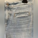 Talbots  light wash stretchy cropped wide leg ankle jeans, front pockets; size 6 Photo 1