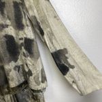 Scandal Italy Sweater Top Long Sleeve Knit Layered Lined Sheer Shirt Pleat Back* Brown Size M Photo 4