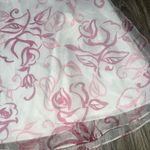 David's Bridal Organza maxi Skirt Women's A-Line Lined Modern-floral print Pink s Photo 1