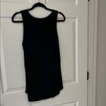 Super Cute Flowy Black Sleeveless Tank Top with Crisscross Detail Photo 5