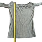 ASOS Women’s Size 6 Long Sleeve Off Shoulder Rib Top Sage Khaki Green Photo 5