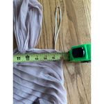 Birdy Grey Champagne Beige Nude Full-Length Tulle Gown Pleated Bodice XL Photo 7