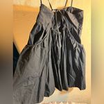 Urban Outfitters Black Mini Dress adjustable straps M pockets baggy minimalist Photo 7