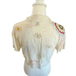 Forever 21  crop short sleeve button up astrology design womens size small Photo 7