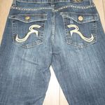 Rock & Republic Kasandra Gold Studded Bootcut Jeans Size 8 Photo 4