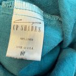 CP Shades Teton Tunic Dress Sz MED Turquoise Boho Lagenlook Long 100% Linen Photo 5