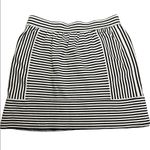 Madewell Swivel Ponte Black White Stripe Pattern Straight/ Pencil Skirt Size 0 Photo 3