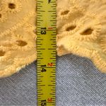7 For All Mankind  Women's Yellow Eyelet Cropped 100% Cotton Tank Size L Photo 7