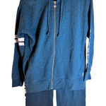 Victoria's Secret Vintage Pink Blue Hoodie Sweatpants Set Angel Logo XS Photo 0