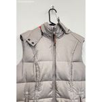 Eddie Bauer Beige Gray Women Insulated Goose Down Fur Collar YUKON EB550 Vest XL Photo 2