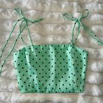 ZARA  SATIN SILKY POLKA DOT CROP TOP Photo 2