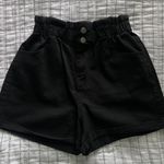 Papaya Black Linen Shorts Photo 0