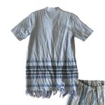 Marla Kim Linen Blend Outfit Blue Photo 6