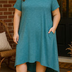 LuLaRoe  Teal Carly Dress Size 3X Photo 0