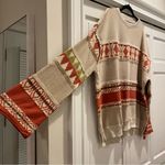 We The Free People Ski Holiday Snowflake Swit Oversized Waffle Knit Thermal | L Photo 5