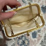 Vintage beaded clutch Pearl white Gold Photo 2