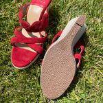 Ozma NEW Red Espadrille Heeled Sandals Photo 1