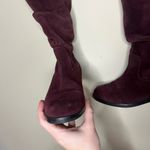 Steve Madden Balen Leather Suede Knee High Slouch Boot Burgundy 6 Photo 8
