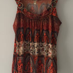 Heart soul Y2K Heart Souls Paisley Print Sleeveless Top Sleeveless Tank Floral Banded Waist Photo 0