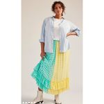 Eva Franco Lynsey Gingham Maxi Skirt Yellow Motif Size XS Photo 4