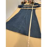 Milla Denim Blue Dress SM Long Sleeve Open Front Snap Button Pocket Minimalist Photo 11
