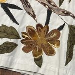 Laura Ashley  Jacket Womens Medium Cotton Leaves Flowers Embroidered Festival New Photo 12