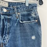 We The Free  Blue Slim Boyfriend Distressed Raw-Hem Stretch Skinny Jeans Denim Photo 4