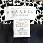 EXPRESS 90s Black and White Animal Print Velvet Vest Photo 4