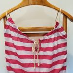 Derek Heart Pink Striped Nautical Front Tie Top L Photo 4