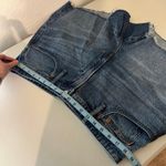 J.Crew Dark Wash Raw Hem Fold Over High Rise Denim Shorts Size 33 Photo 8